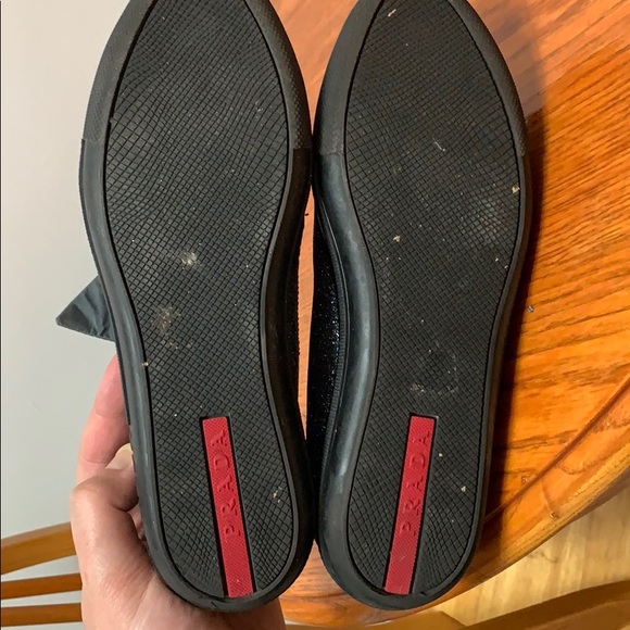 Prada Paillettes Sequin Cap Toe Sneakers Aqua - Picture 7 of 7